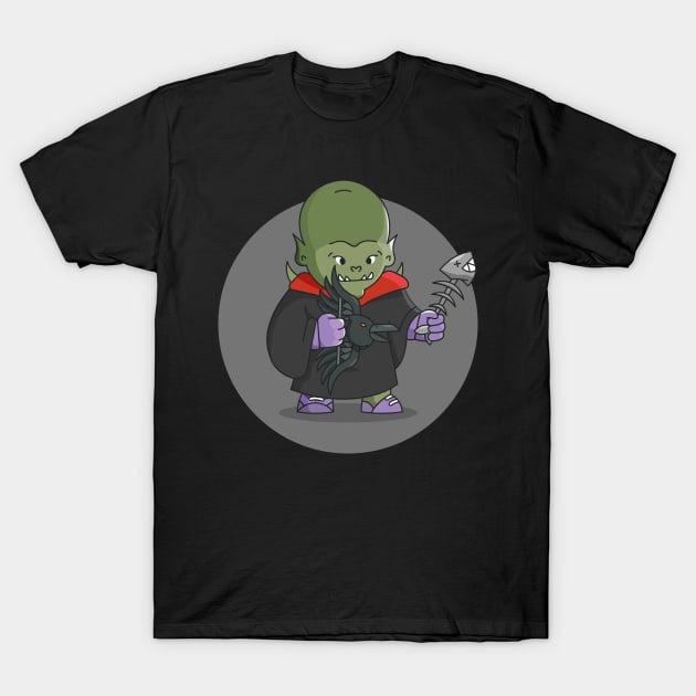 Relic Hunters - Green Orc with Magic Robes T-Shirt by Lovelace Designs